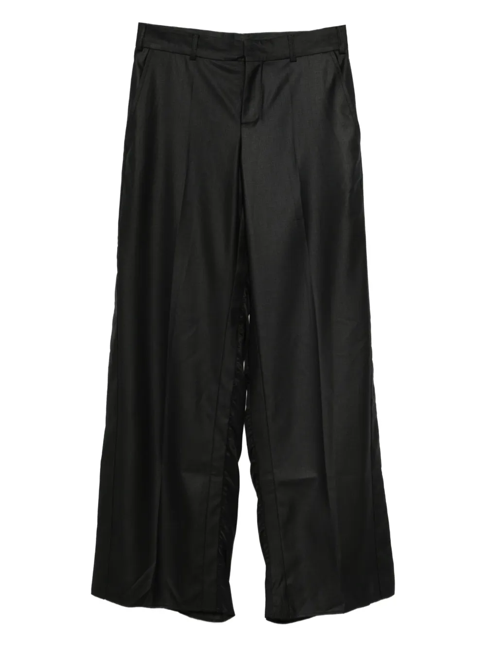 BETTTER ウール ワイドパンツ - ブラック BETTTER ウール ワイドパンツ - ブラック