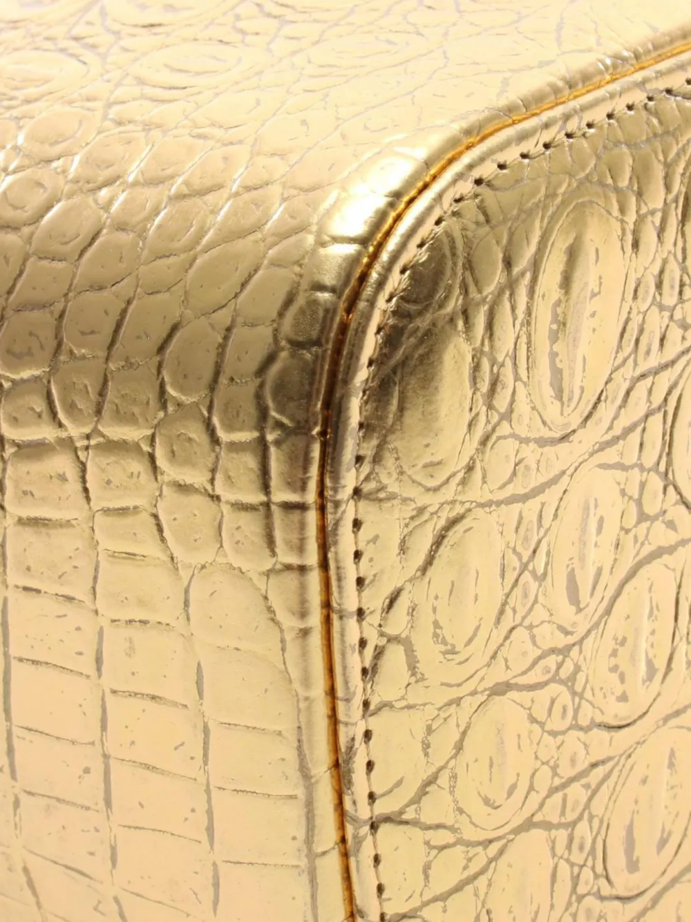 CHANEL Pre-Owned 2019 CC Croc Embossed Metallic Calfskin vanity bag | Pre-Owned | Image 2