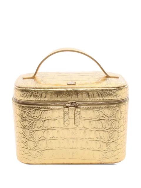 CHANEL Pre-Owned 2019 CC Croc Embossed Metallic Calfskin vanity bag