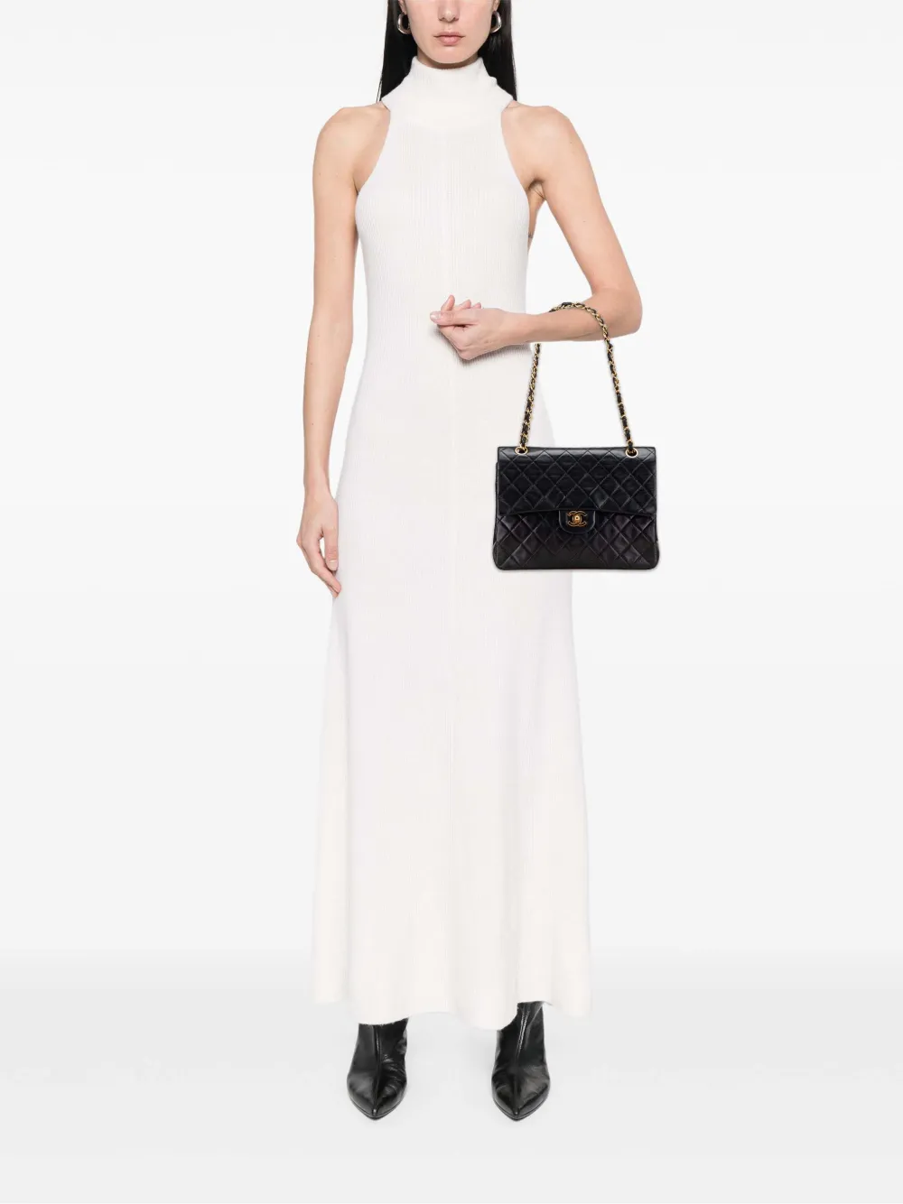CHANEL Pre-Owned 1989-1991 Medium Tall Classic Lambskin Double Flap shoulder bag | Pre-Owned | Image 2