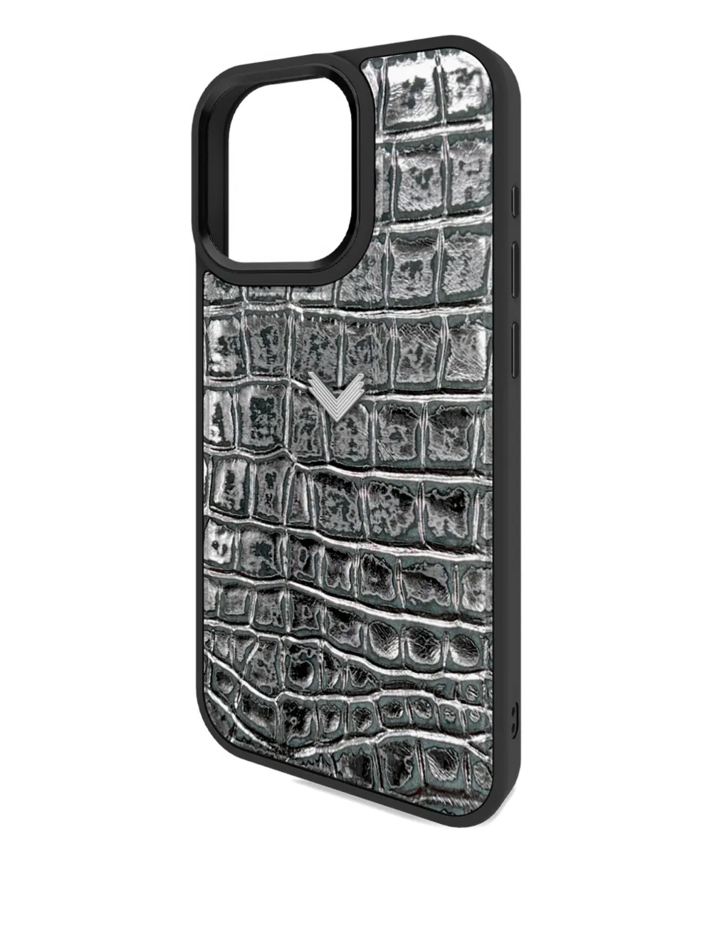 Velante Crocodile-texture Iphone 16 Pro Max Phone Case In Black