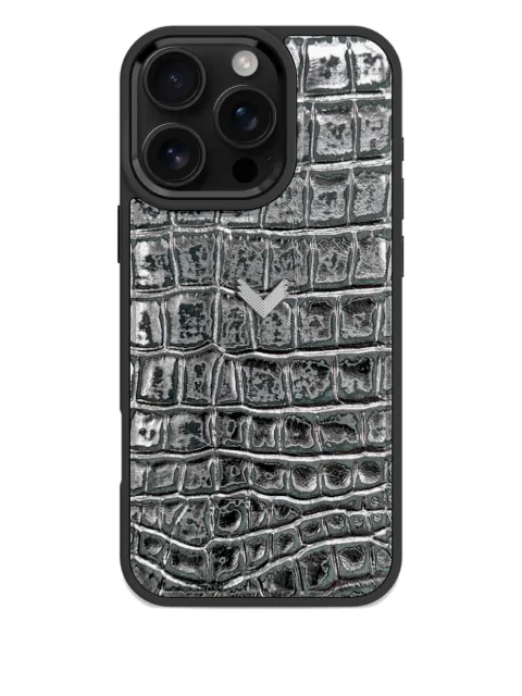 VELANTE crocodile-texture iPhone 16 Pro Max phone case