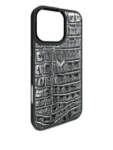 VELANTE crocodile-texture iPhone 16 Pro Max phone case