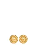 CHANEL Pre-Owned 1970-1980 Gold Plated Quilted Chain Clip On Earrings costume earrings