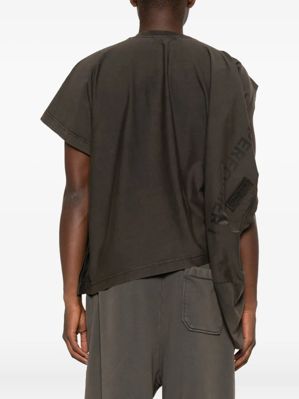 Alainpaul Draped T-shirt In Brown