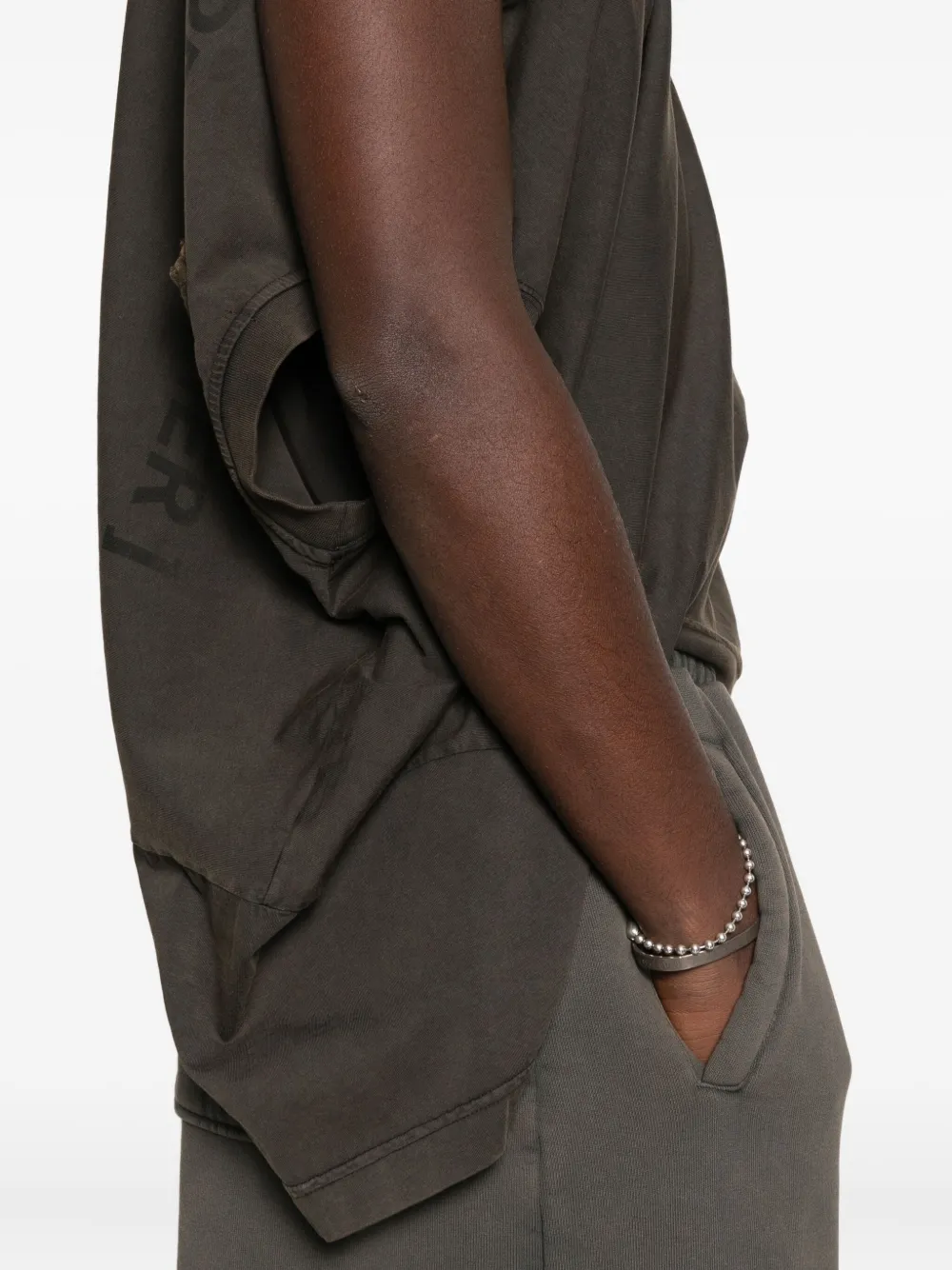 Alainpaul Draped T-shirt In Brown