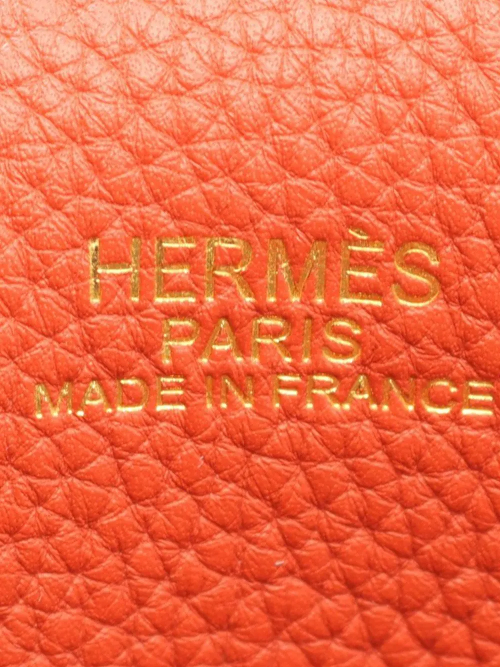 Pre-owned Hermes 2013 Clemence Double Sens 36 Tote Bag In Orange