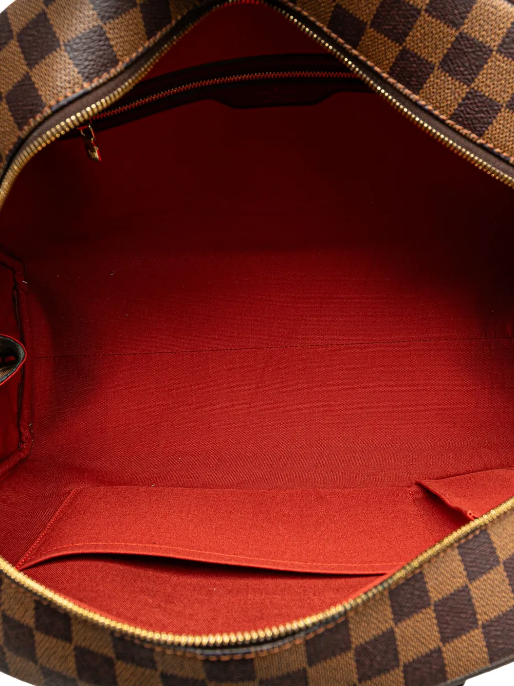 Pre-owned Louis Vuitton 2001 Damier Ebene Nolita 24 Heures Handbag In Brown