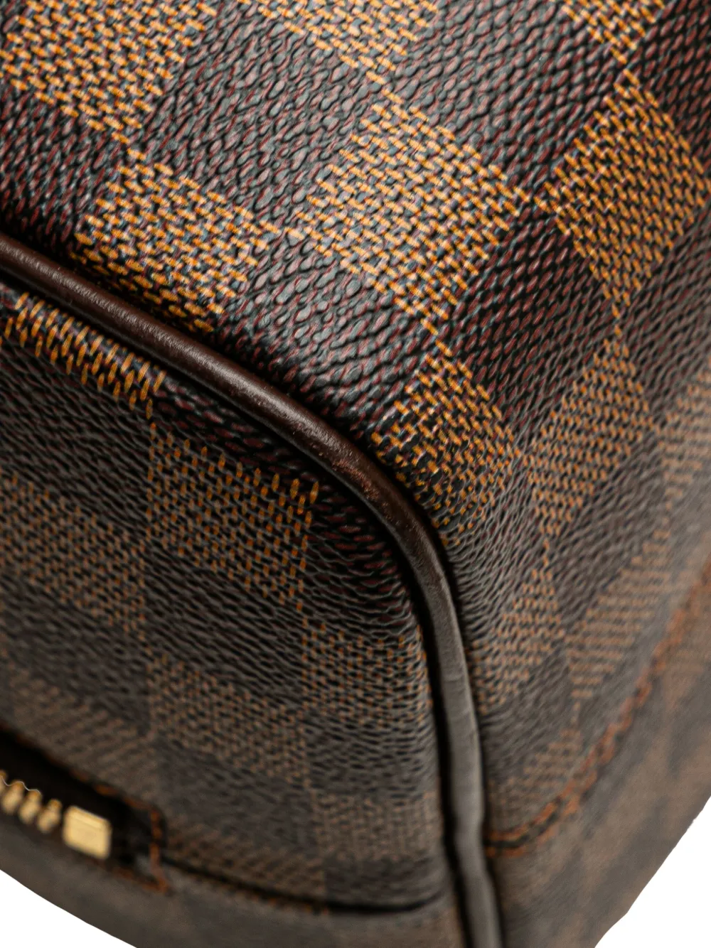 Pre-owned Louis Vuitton 2001 Damier Ebene Nolita 24 Heures Handbag In Brown