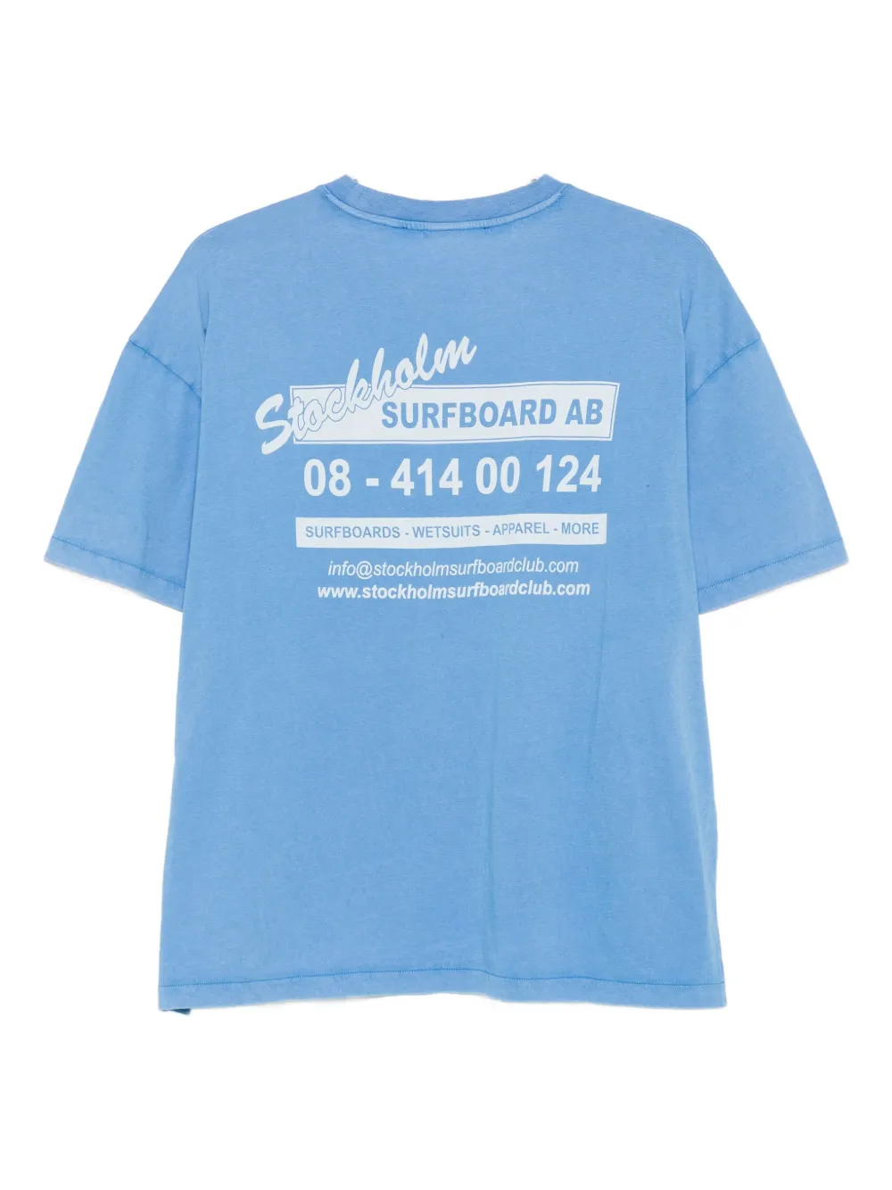 Stockholm Surfboard Club logo-print T-shirt - Blauw