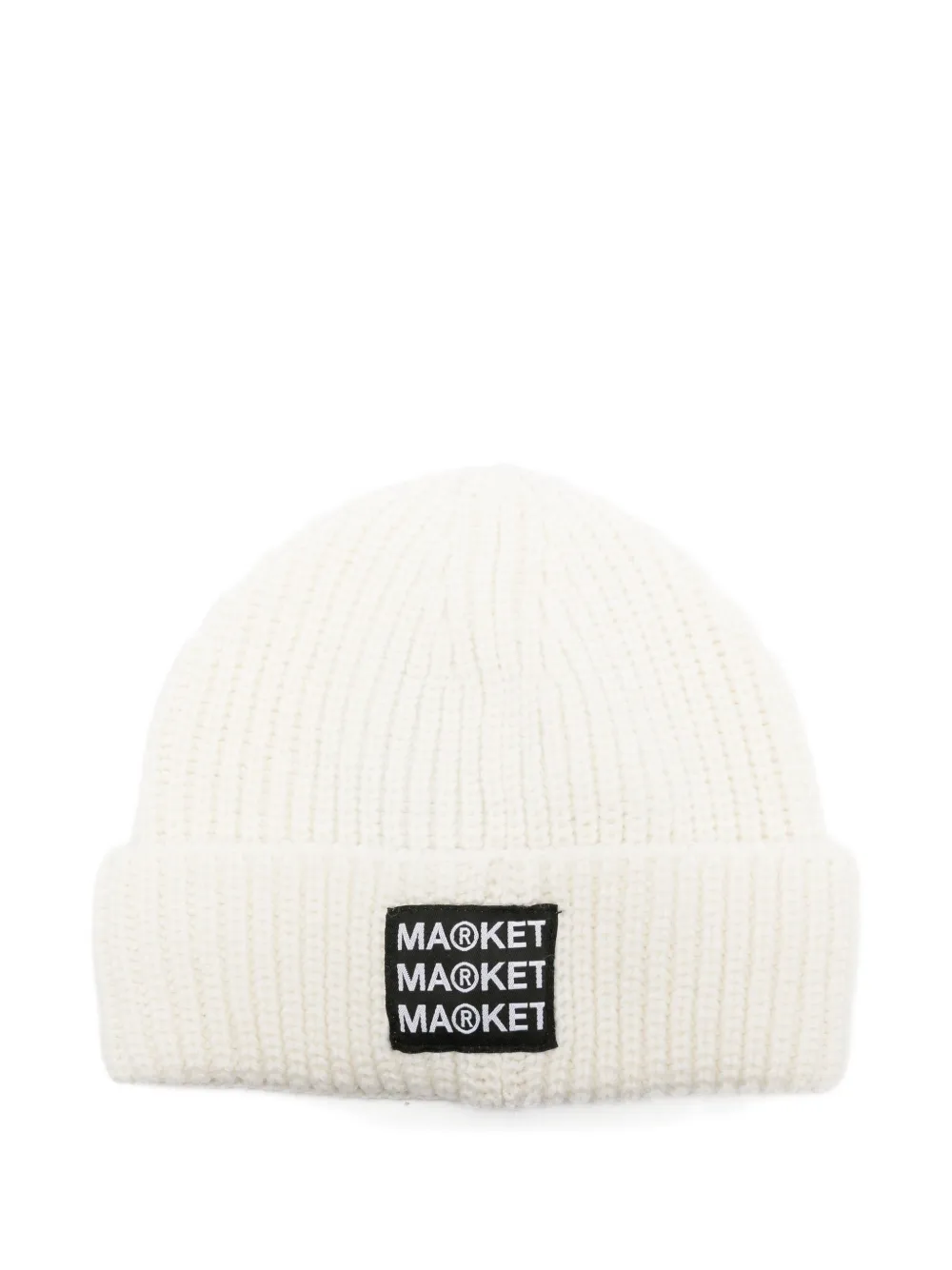 Market Logo-embroidered Beanie In Neutral