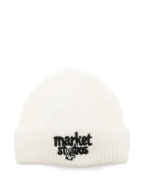 MARKET logo-embroidered beanie