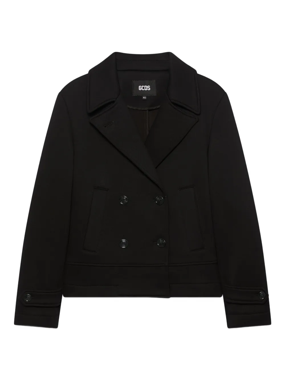 GCDS chamarra con doble botonadura | negro | Image 1