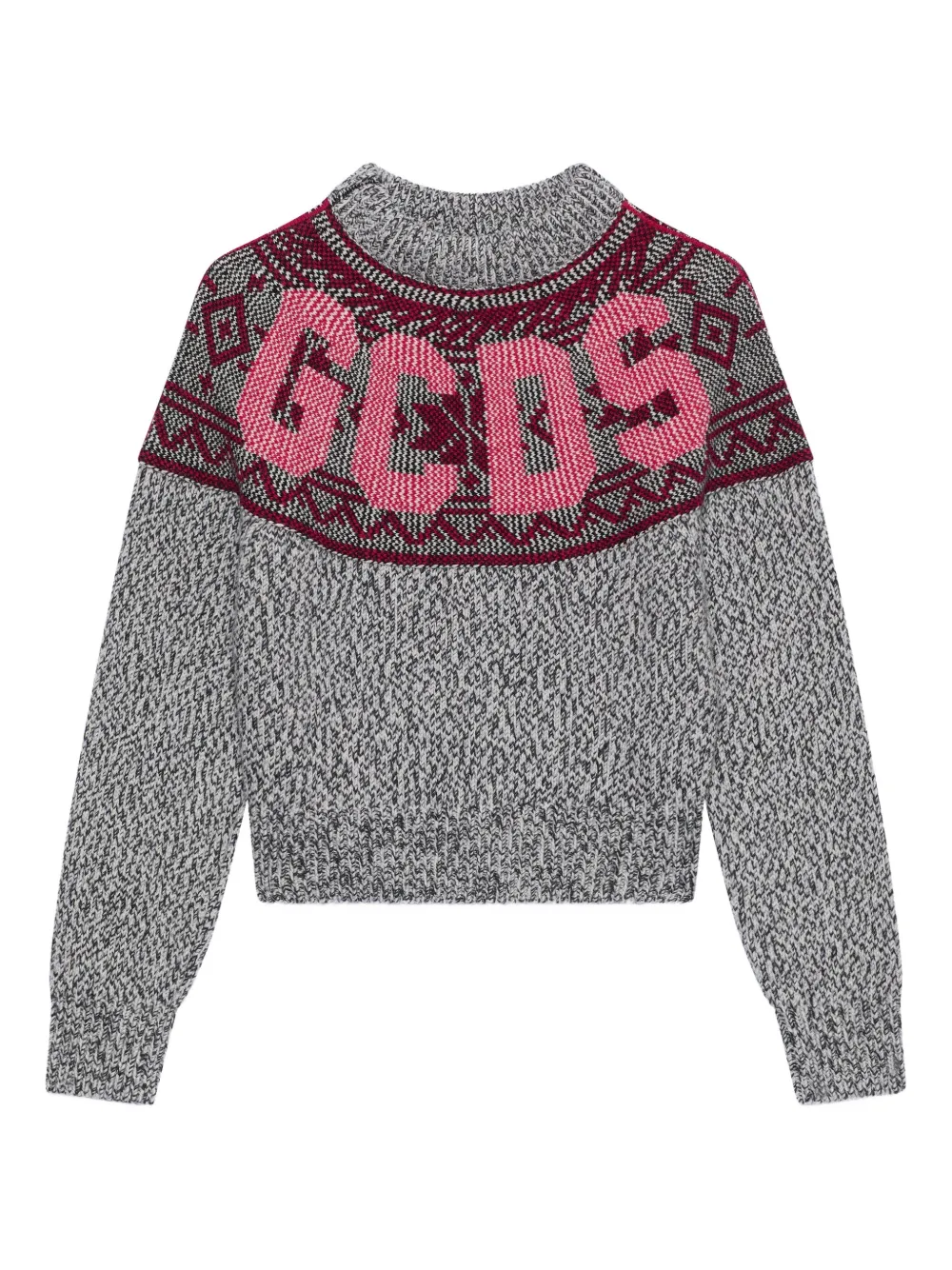 GCDS suéter con logo en intarsia | gris | Image 1