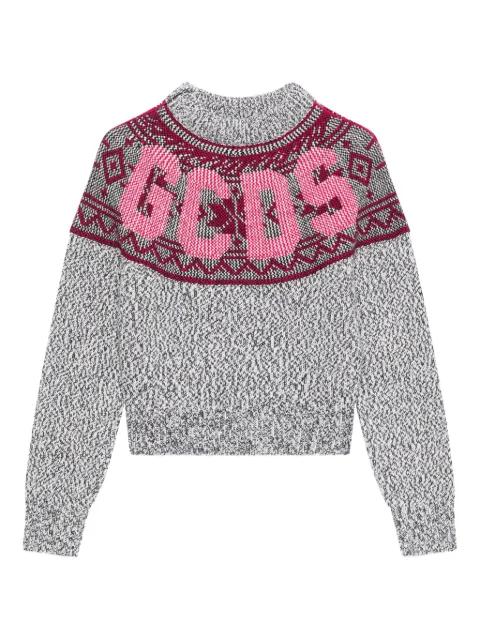 GCDS suéter con logo en intarsia
