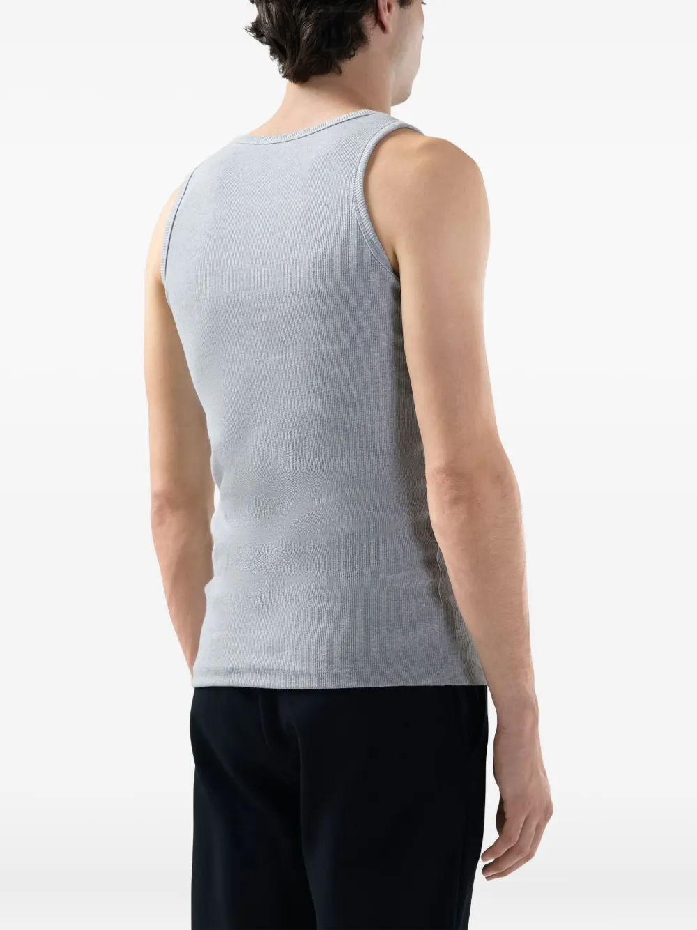 Gcds Ribbed Tank Top In Gray