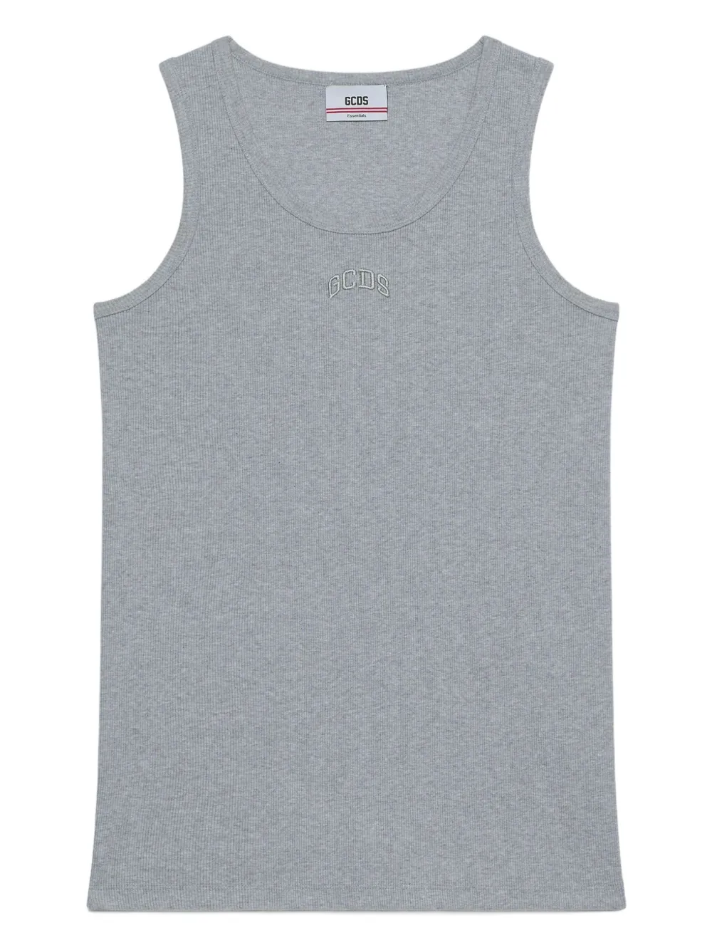GCDS Geripptes Trägershirt | Grau | Image 1