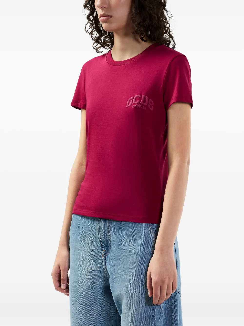 GCDS T-shirt met logoprint Rood