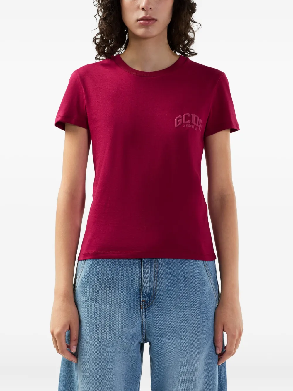 GCDS T-shirt met logoprint Rood