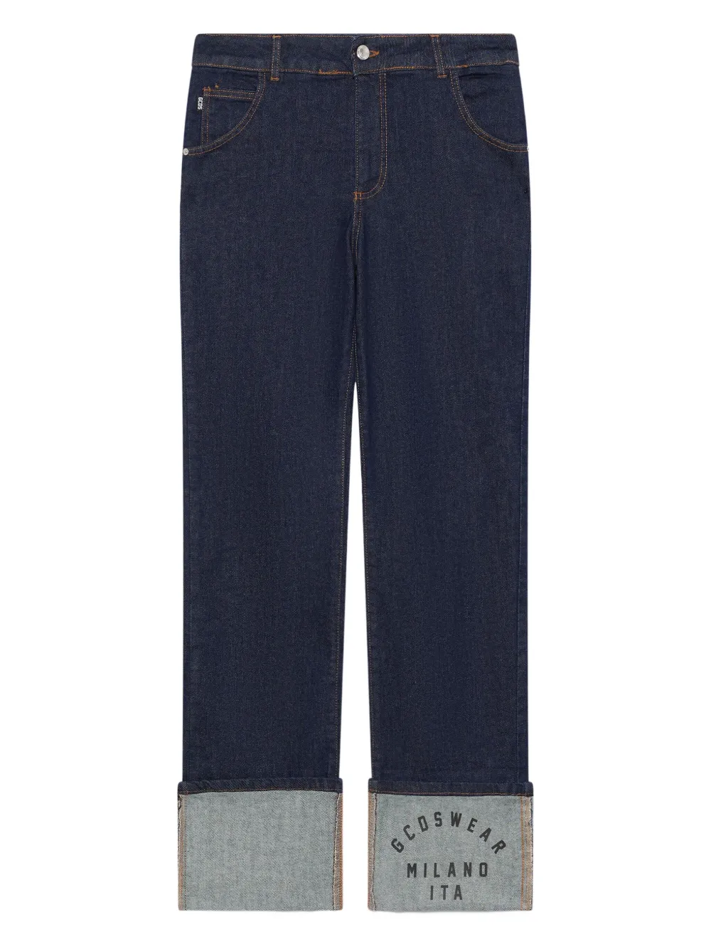 GCDS turn-up hem jeans | Blue | Image 1