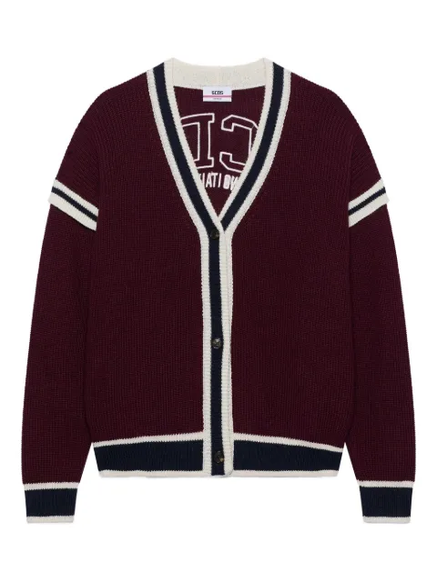 GCDS striped button cardigan