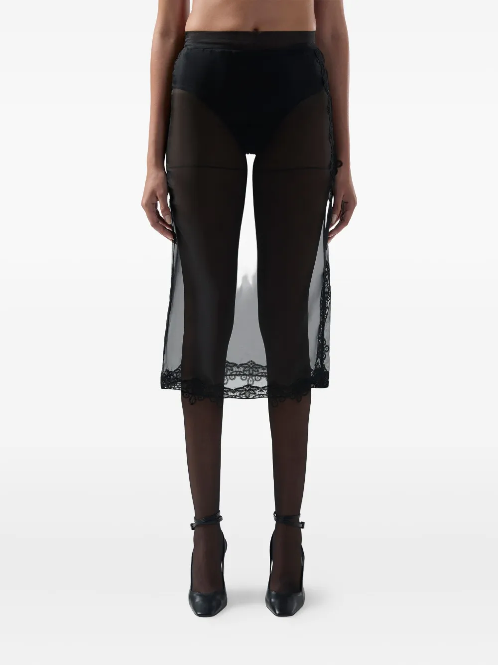  Gcds Lace Trim Skirt - Black 