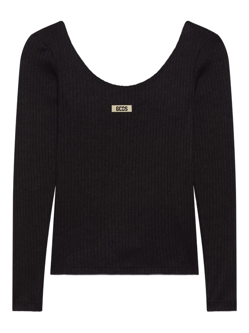 GCDS ribbed logo long-sleeve T-shirt | Black | Image 1