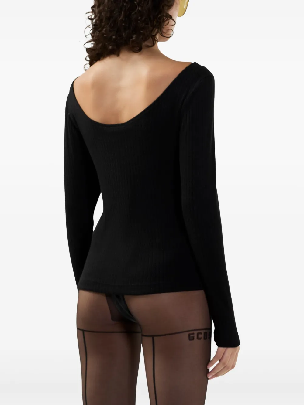 GCDS T-shirt met lange mouwen Zwart