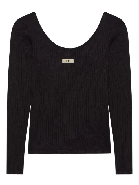 GCDS logo-patch long-sleeve T-shirt