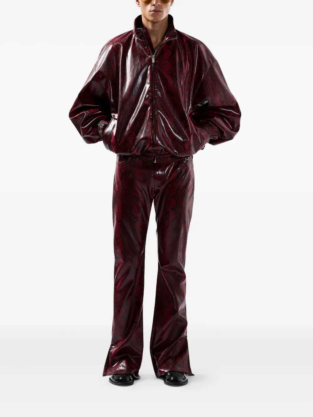 GCDS Split hem snakeskin trousers | Wide-Leg Trousers | Image 2