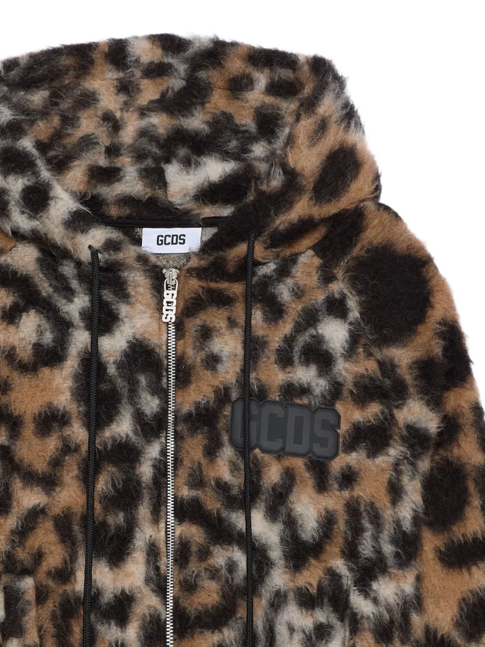 GCDS hooded animal-pattern jacket | Faux Fur & Shearling Jackets | Image 2