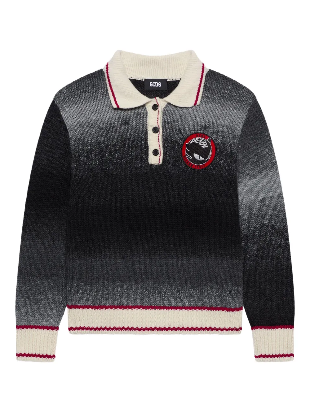 GCDS playera tipo polo con cuello de playera tipo polo | gris | Image 1