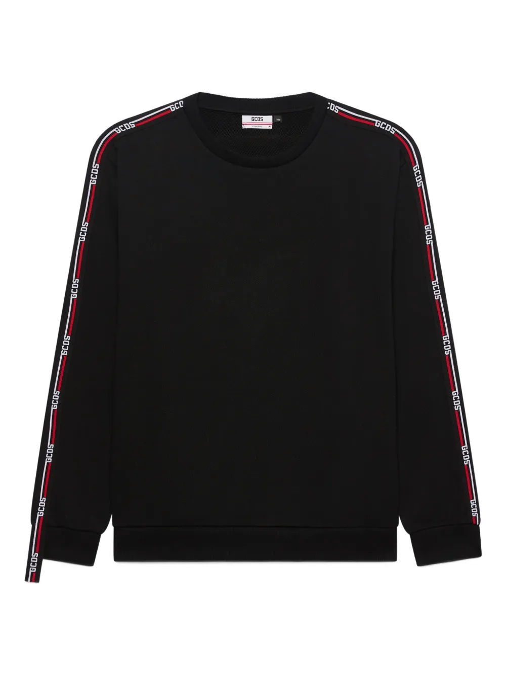 Gcds Striped Sweatshirt In Black