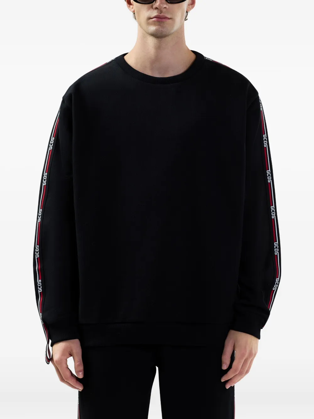 GCDS Gestreepte sweater Zwart
