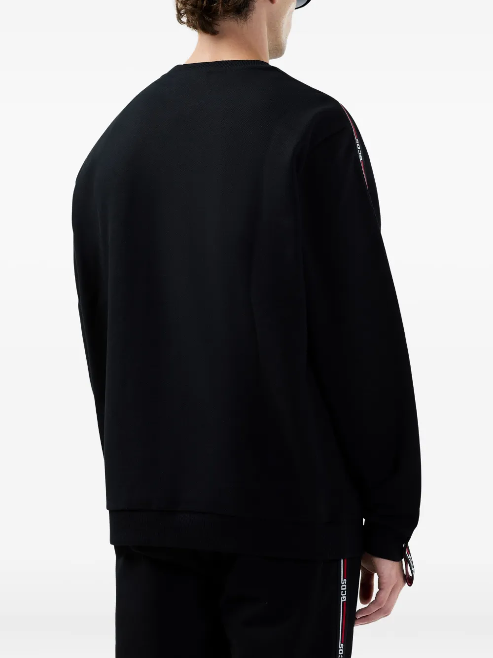 GCDS Gestreepte sweater Zwart