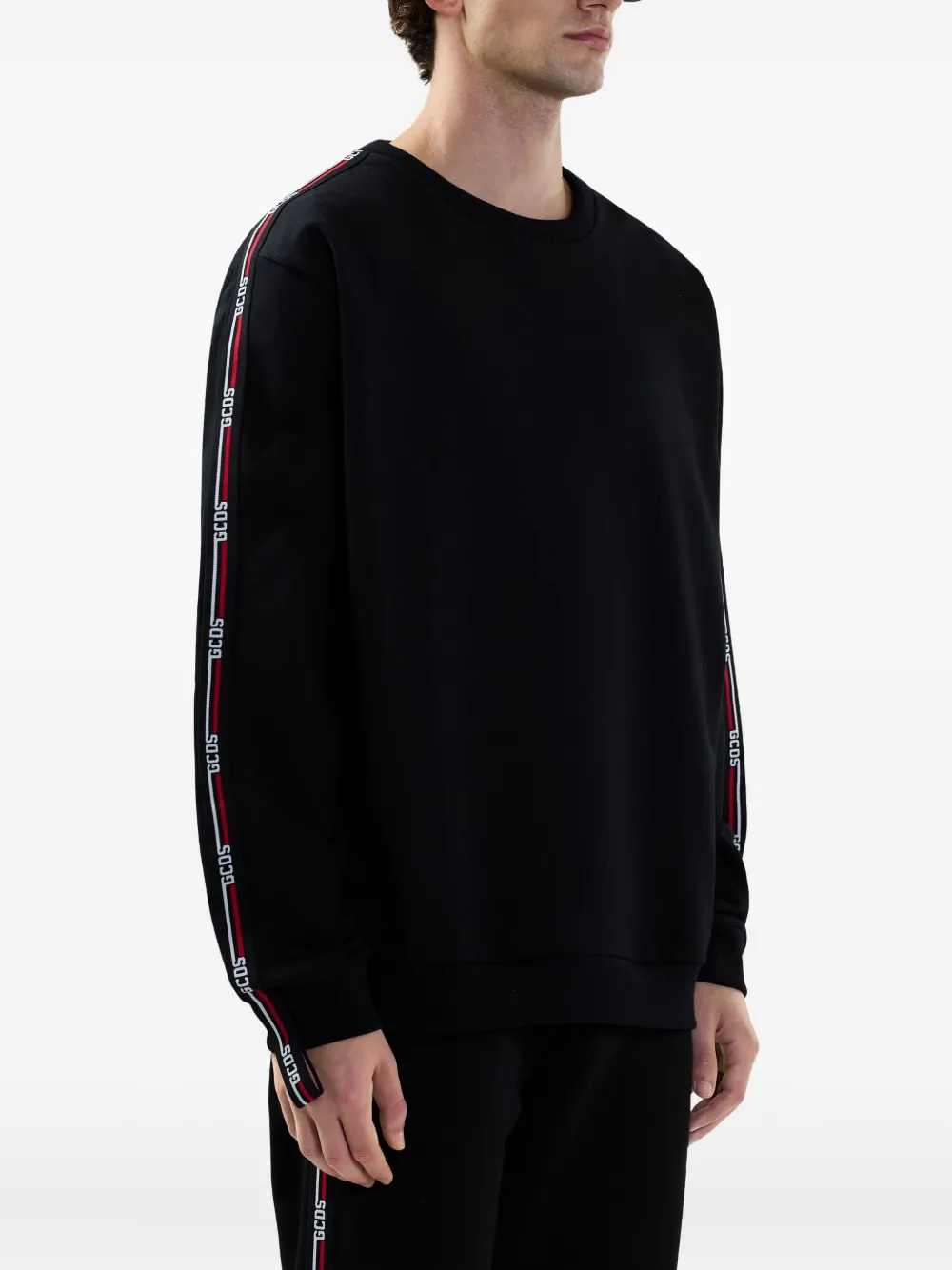 GCDS Gestreepte sweater Zwart