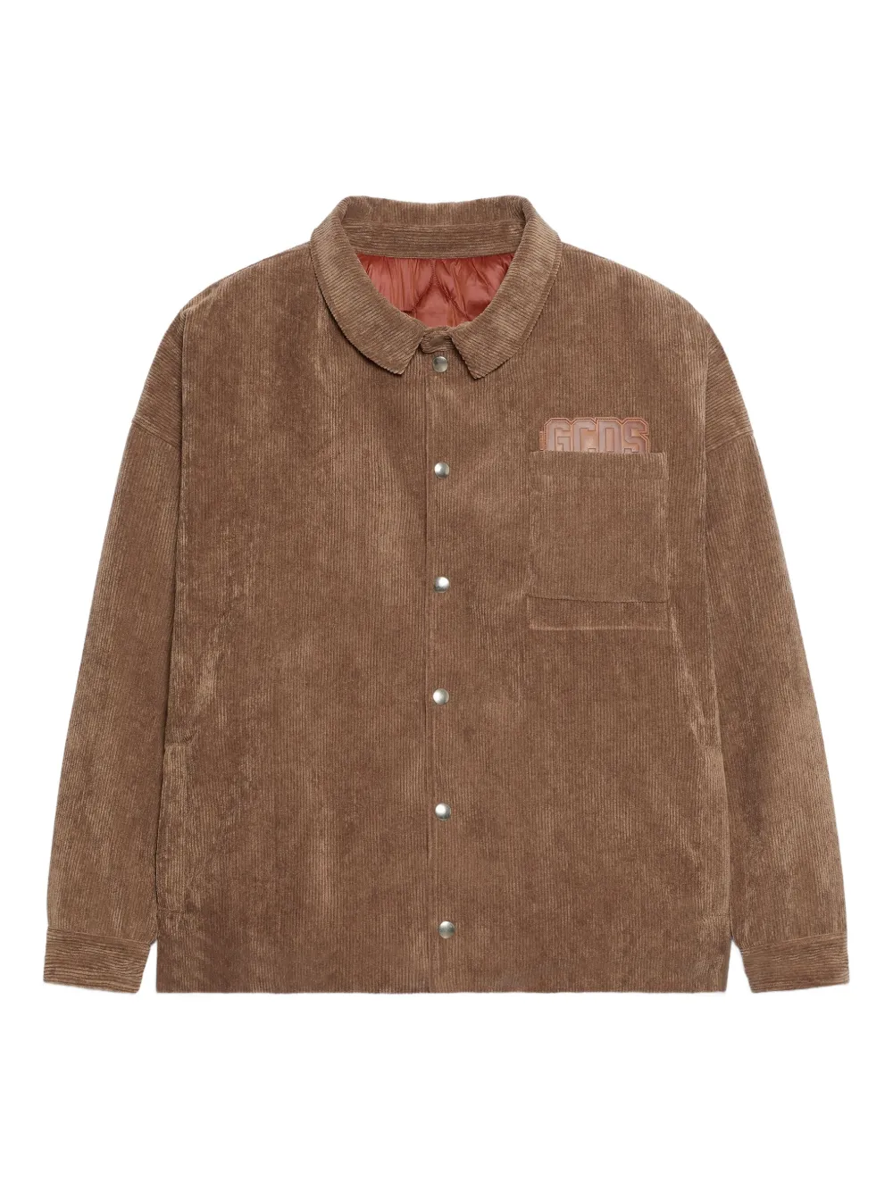 GCDS Hemdjacke aus Cord | Braun | Image 1