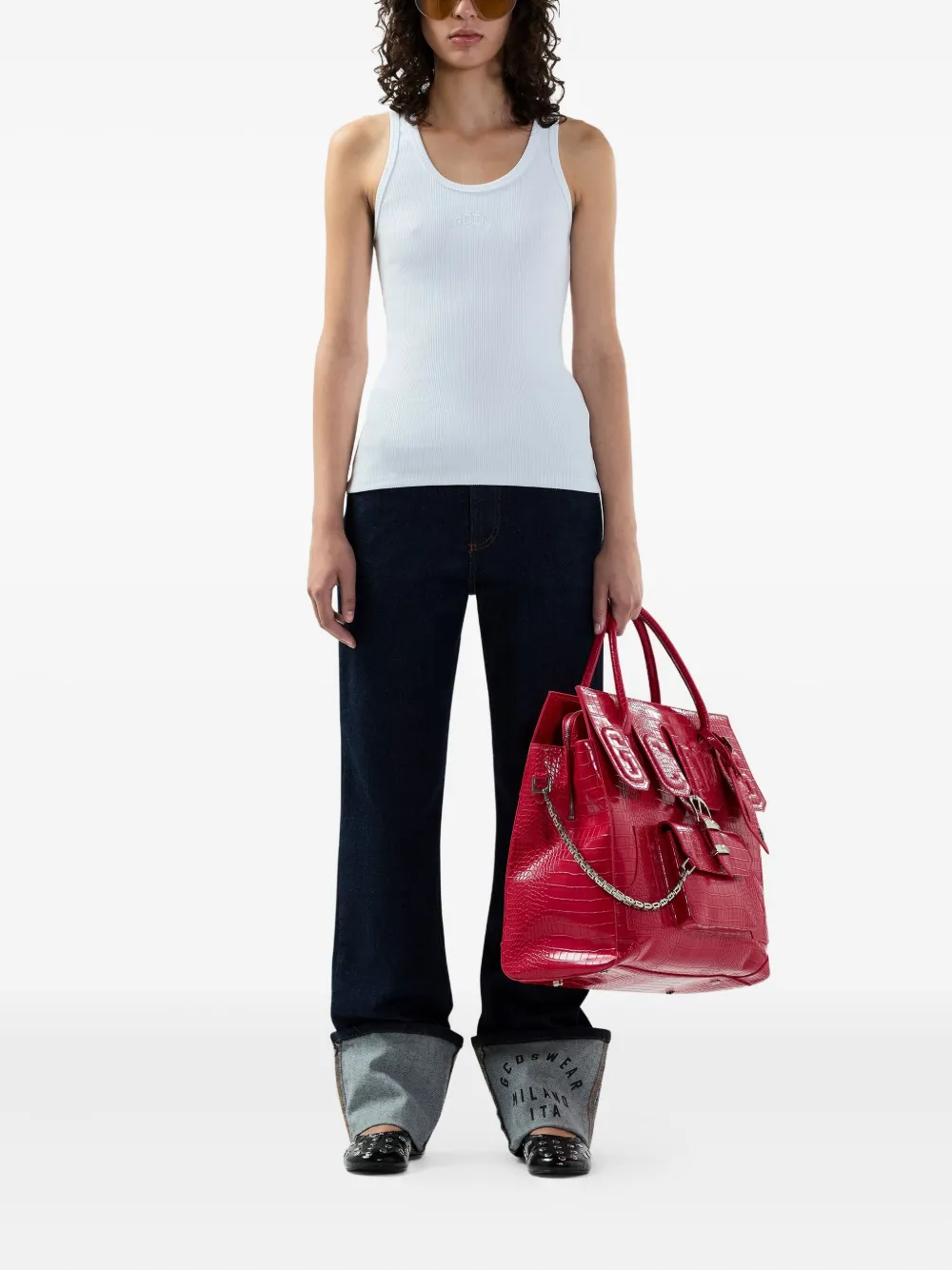 GCDS logo-embroidered tank top | Vests & Tank Tops | Image 2