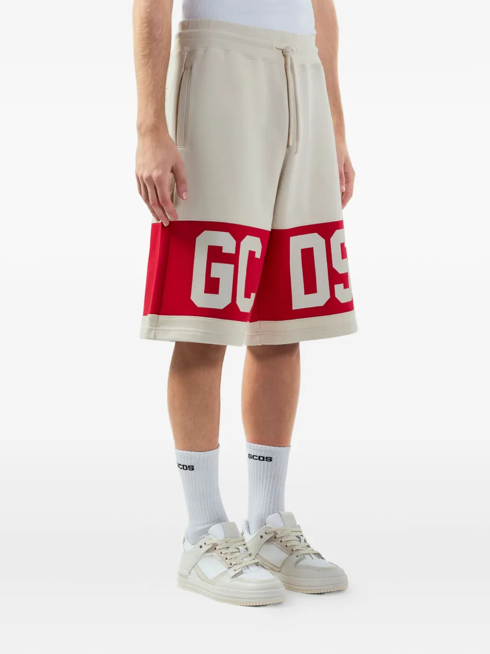 GCDS Shorts met trekkoord Beige