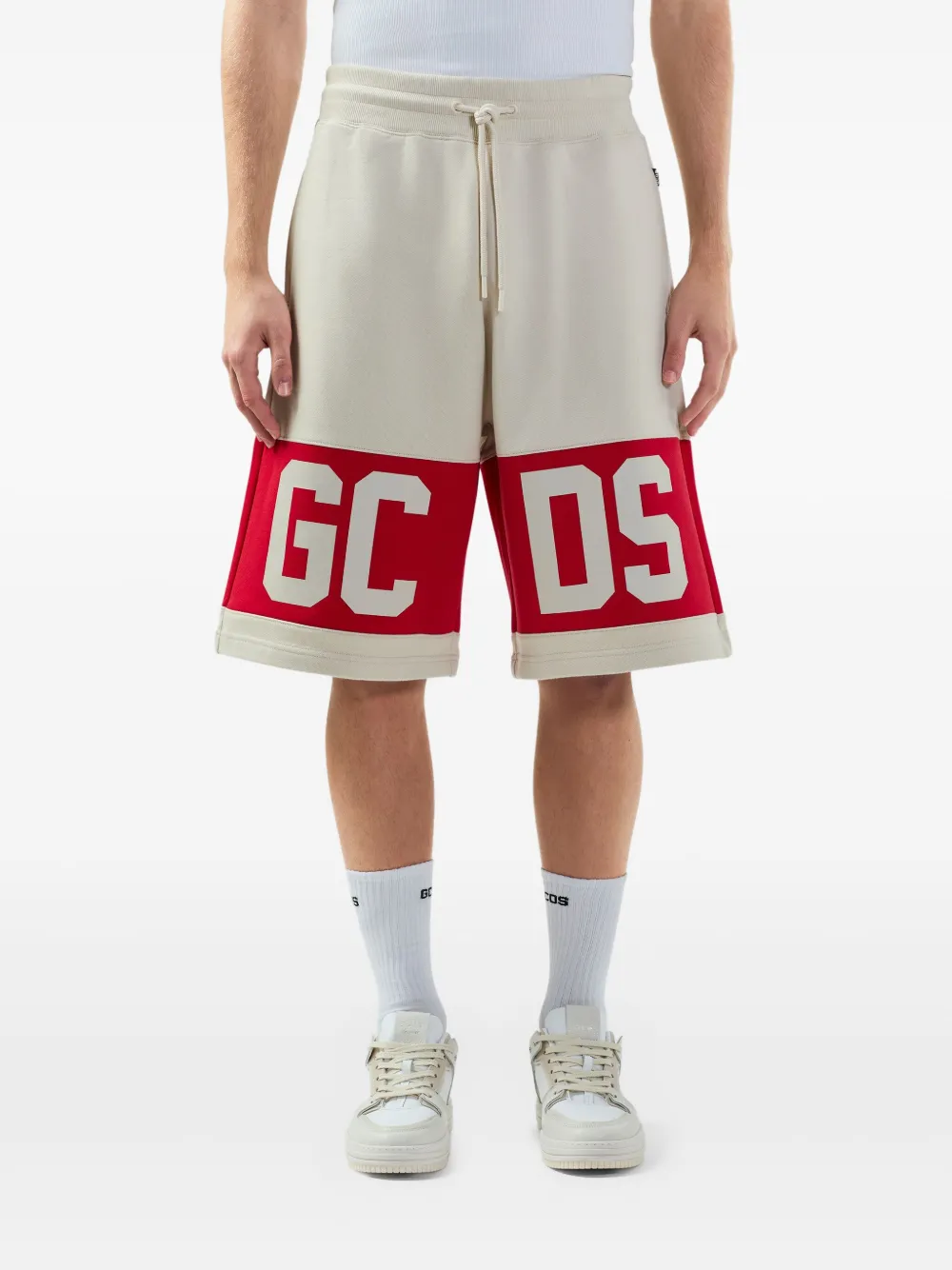 GCDS Shorts met trekkoord Beige