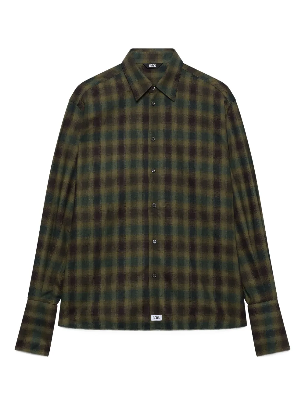 GCDS check long-sleeved top | Green | Image 1