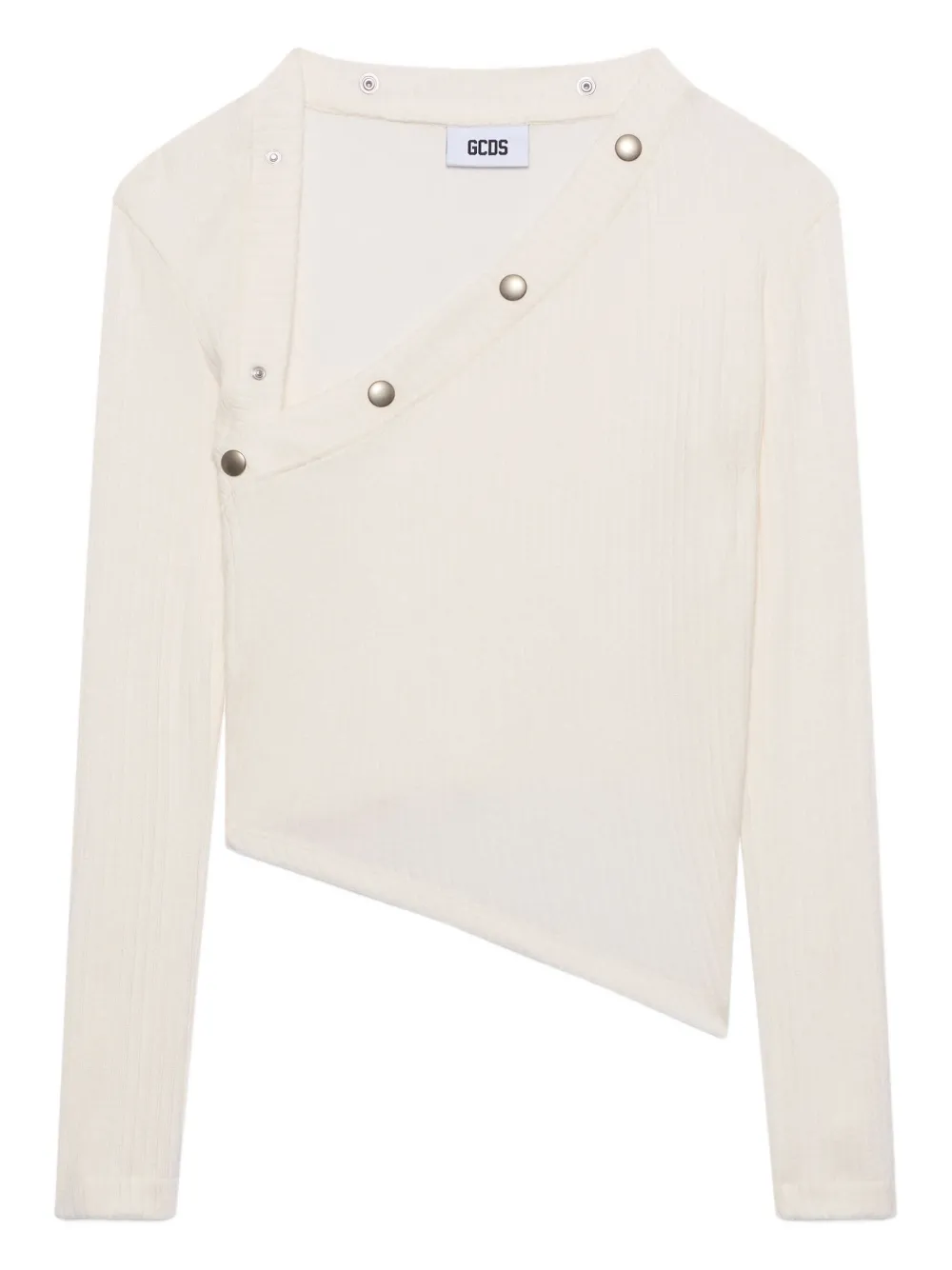 GCDS button asymmetric blouse | White | Image 1