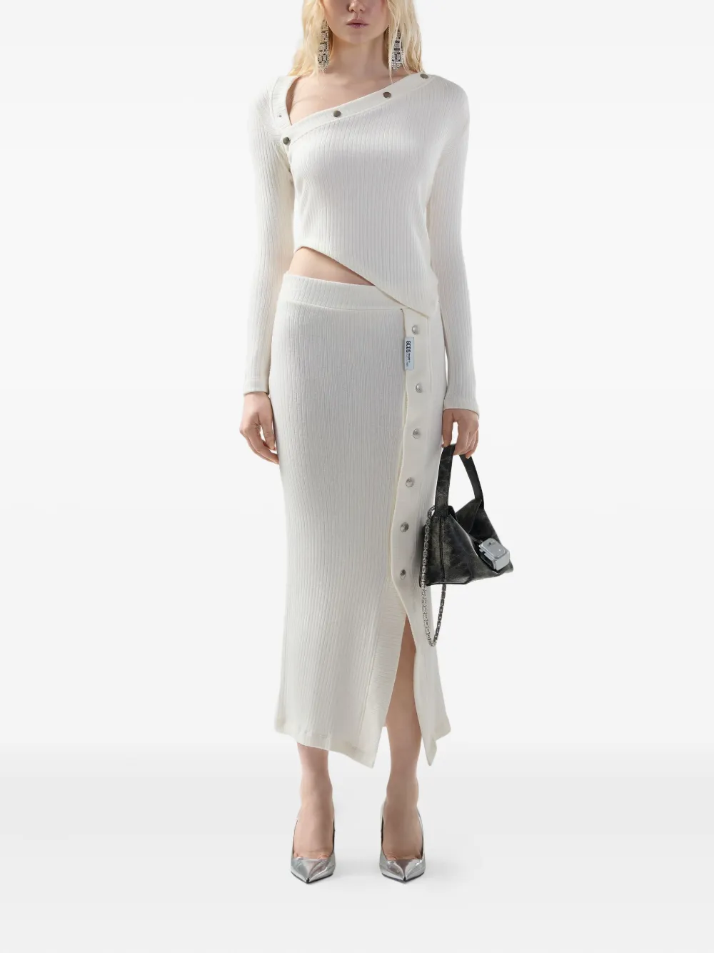 GCDS button asymmetric blouse | Blouses | Image 2