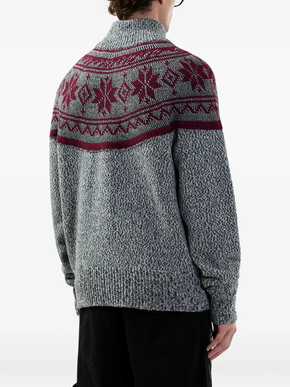 GCDS Trui met logo en rits Grijs