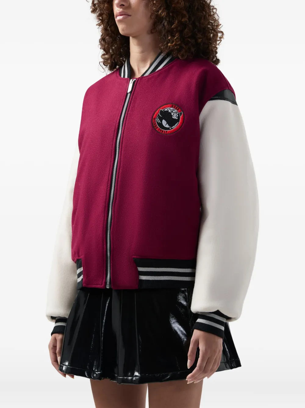 Gcds Patch-motif Bomber Jacket In Red