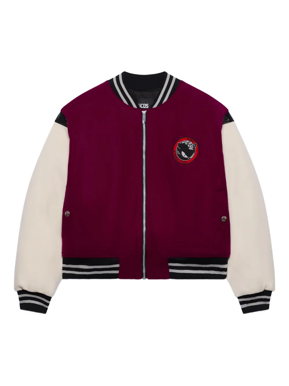 Gcds Patch-motif Bomber Jacket In Red