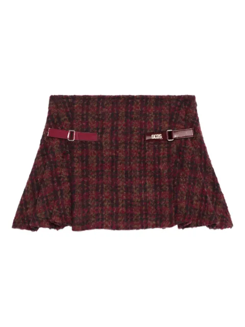 GCDS buckle check skirt