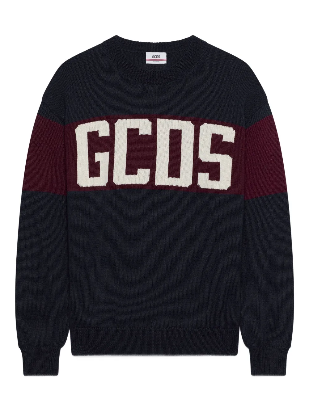 GCDS striped logo-detail sweater | Blue | Image 1