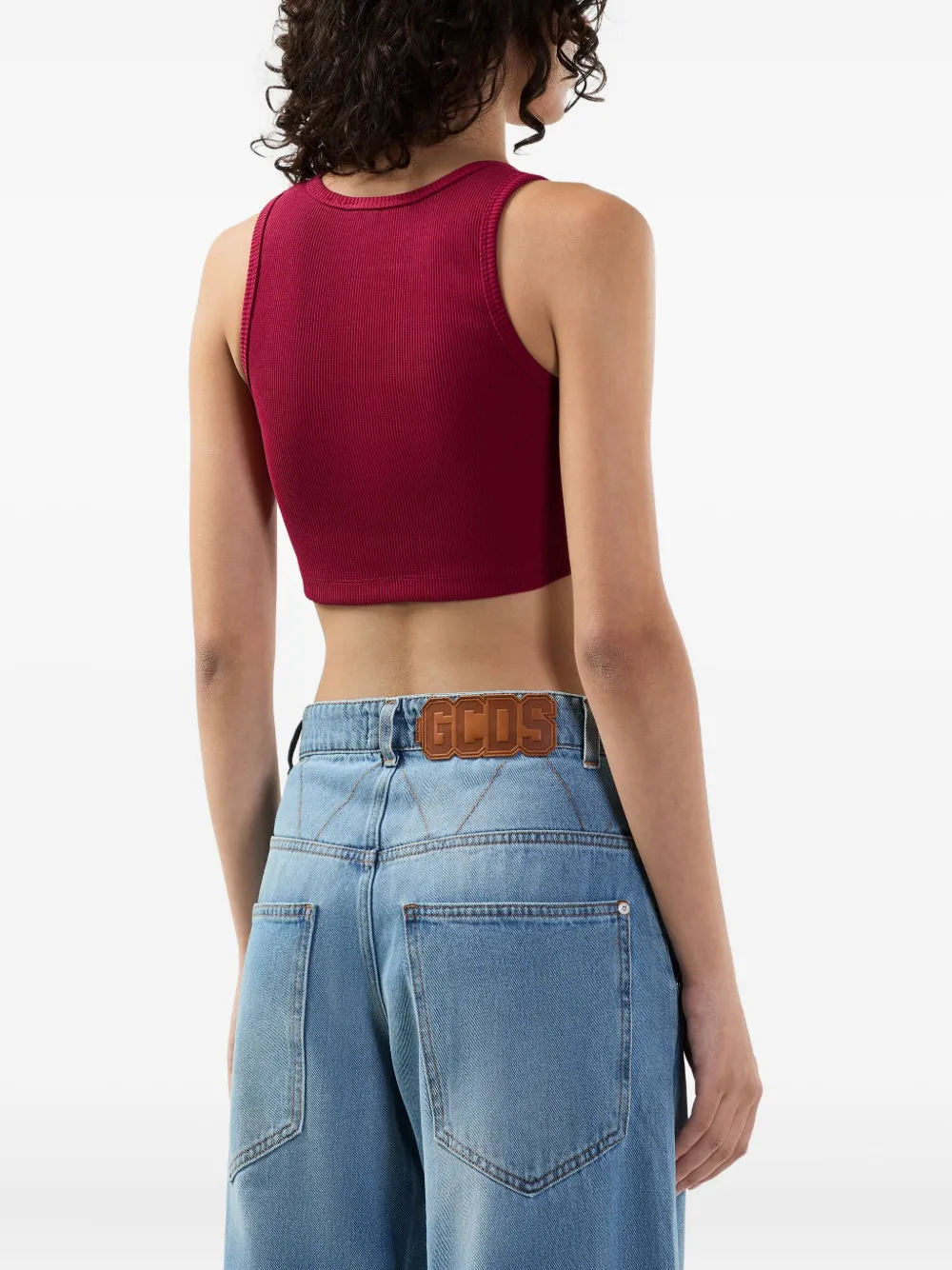 GCDS Tanktop met geborduurd logo Rood