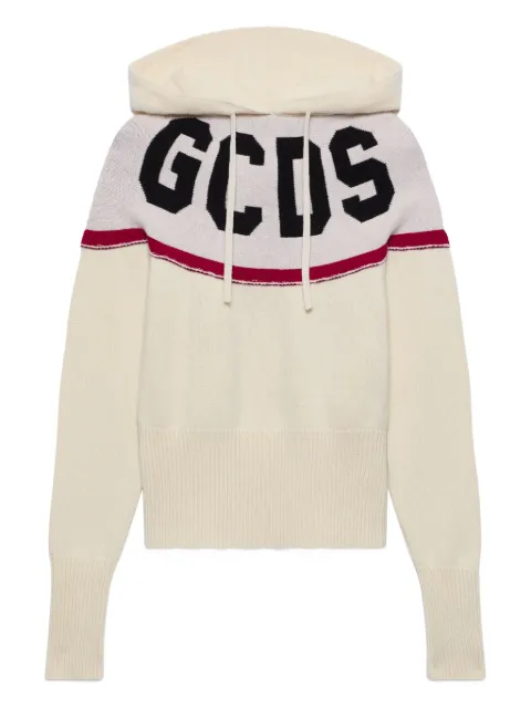 GCDS suéter con capucha y logo